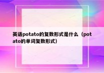 英语potato的复数形式是什么（potato的单词复数形式）